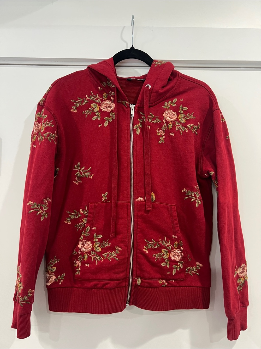 Driftwood for Sundance Catalog Emma Embroidered Hoodie Red Size S